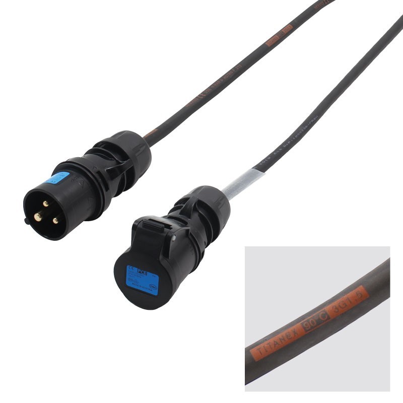 15m 2.5mm 16A Male - 16A Female Cable