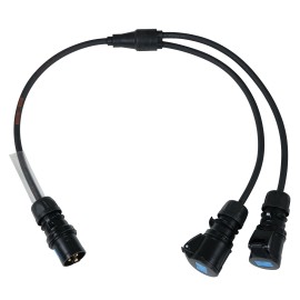 Moulded Y Split - 1.0m 2.5mm 16A Connectors