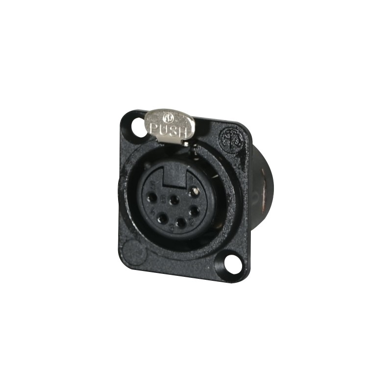 Neutrik XLR 6-Pin Female Chassis Socket NC6FD-L-BAG-1,  CONN132