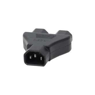 LEDJ Adapter IEC Male - 2 IEC Female 10A