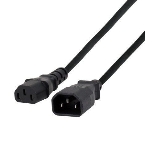 LEDJ 0.5m IEC Male - IEC Female Cable Lead White