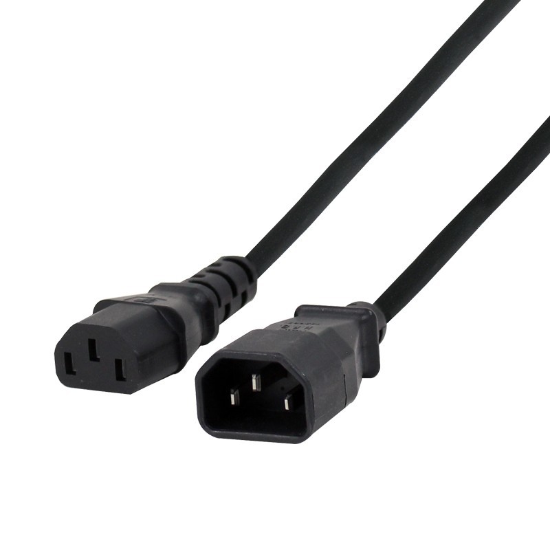 LEDJ 0.5m IEC Male - IEC Female Cable Lead White