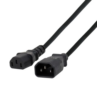 LEDJ 0.5m IEC Male - IEC Female Cable Lead White