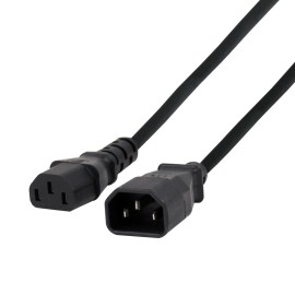 LEDJ 0.5m IEC Male - IEC Female Cable Lead White