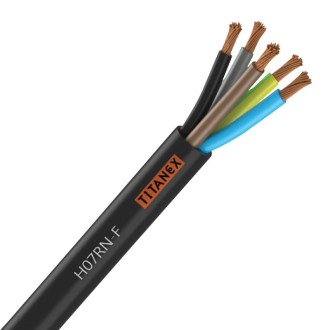 Titanex H07-RNF 6mm 5 Core Rubber Cable - Cut Length