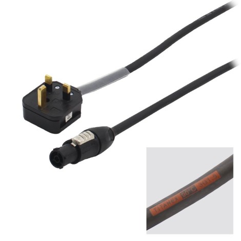 LEDJ 2m 13A Plug to Neutrik PowerCON TRUE1 Cable