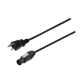 LEDJ Grounded USA Plug to Neutrik powerCON TRUE1 NAC3FX-W-TOP 1mLEDJ Grounded USA Plug to Neutrik powerCON TRUE1 NAC3FX-W-TOP 1m