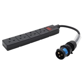 LEDJ 0.35m 16A Plug to 13A Socket Cable