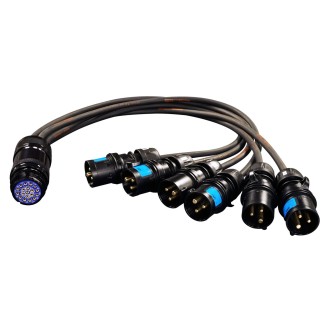eLumen8 16A Male - Socapex 19-Pin Female 2.5mm Fan-In Cable