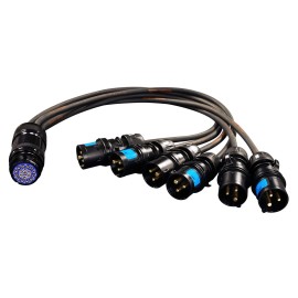 eLumen8 16A Male - Socapex 19-Pin Female 2.5mm Fan-In Cable