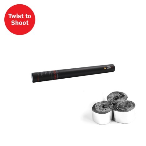 The Confetti Maker Handheld Streamer Cannon 50cm Silver