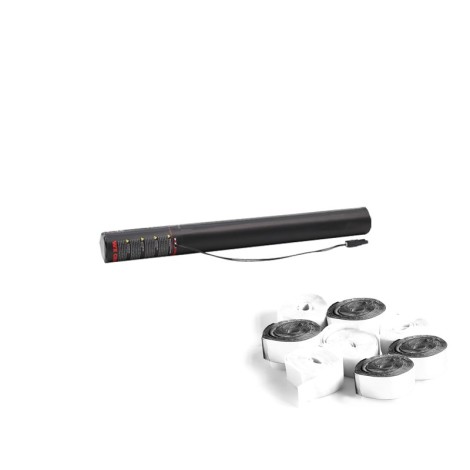 The Confetti Maker Electric Streamer Cannon 50cm White Silver