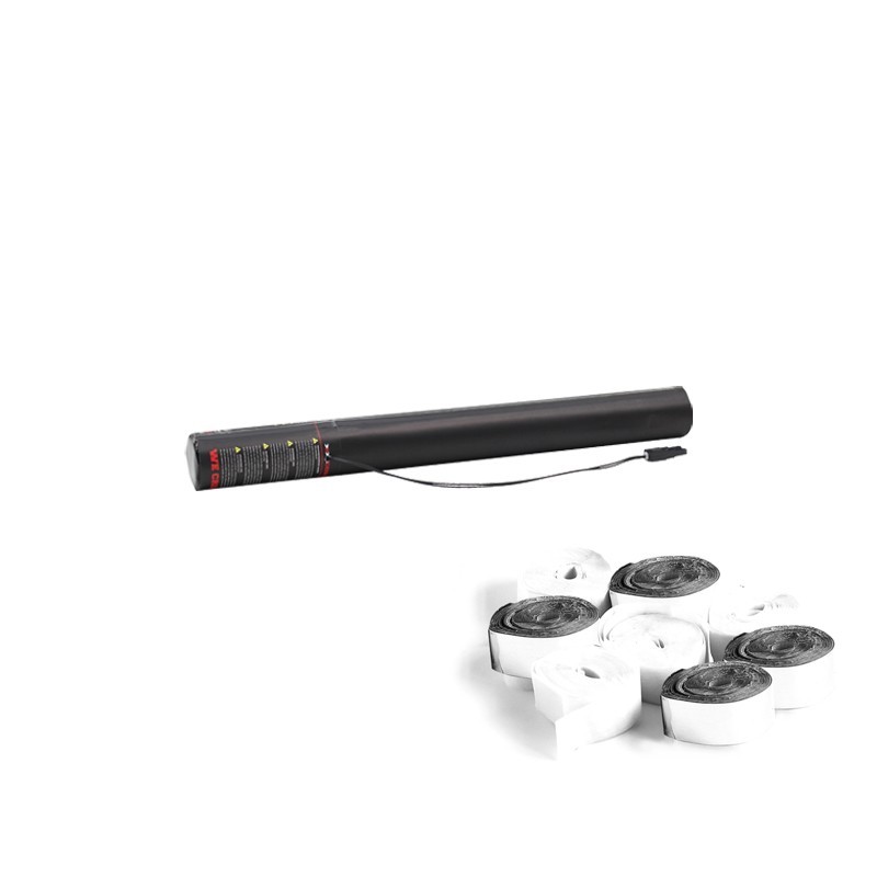 The Confetti Maker Electric Streamer Cannon 50cm White Silver