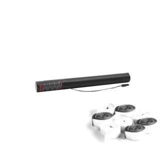 The Confetti Maker Electric Streamer Cannon 50cm White Silver