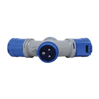 PCE 16A 230V T Connect - 3 Way 16A Splitter (9432000)