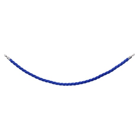 eLumen8 Chrome Barrier Rope, Blue Twisted