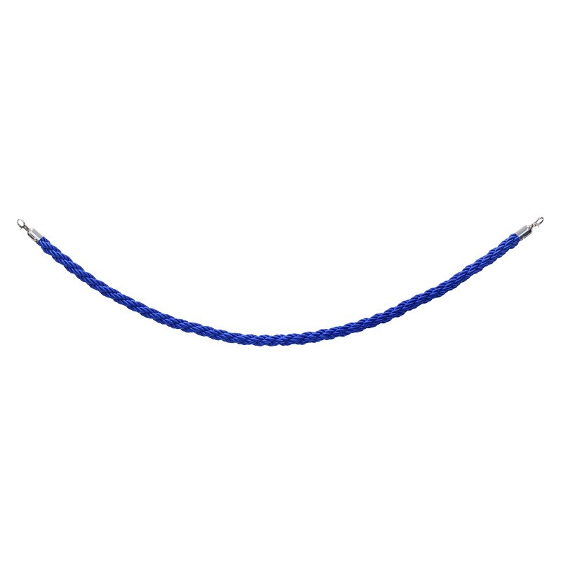 eLumen8 Chrome Barrier Rope, Blue Twisted