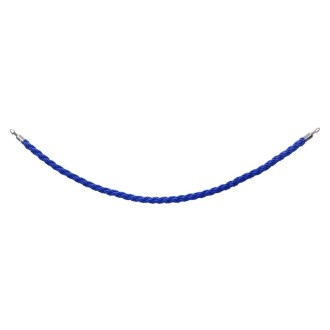 eLumen8 Chrome Barrier Rope, Blue Twisted