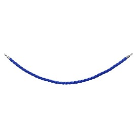 eLumen8 Chrome Barrier Rope, Blue Twisted