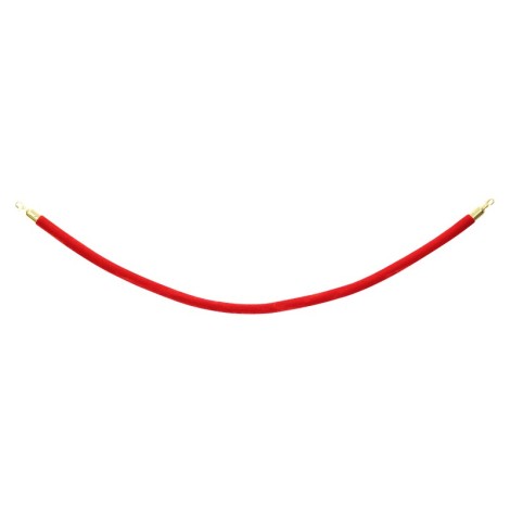 eLumen8 Gold Barrier Rope, Red Velvet
