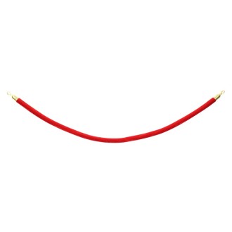 eLumen8 Gold Barrier Rope, Red Velvet