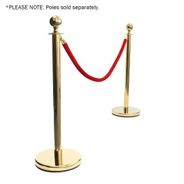 eLumen8 Gold Barrier Rope, Red Velvet