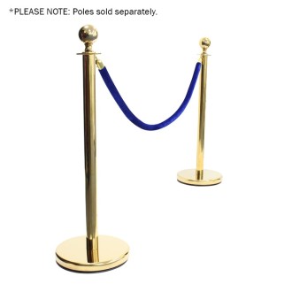 eLumen8 Gold Barrier Rope, Blue Velvet
