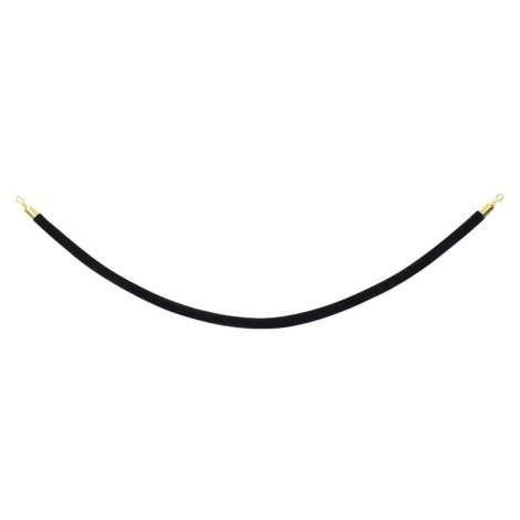eLumen8 Gold Barrier Rope, Black Velvet