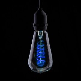 Prolite 4W LED ST64 Spiral Funky Filament Lamp ES, Blue