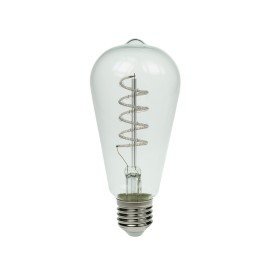 Prolite 4W LED ST64 Spiral Funky Filament Lamp ES, Blue