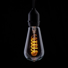 Prolite 4W LED ST64 Spiral Funky Filament Lamp ES, Yellow