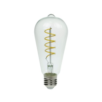 Prolite 4W LED ST64 Spiral Funky Filament Lamp ES, Yellow