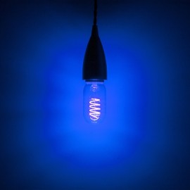 Prolite 4W LED T45 Funky Spiral Filament Lamp ES, Blue