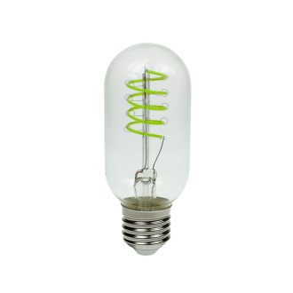 Prolite 4W LED T45 Funky Spiral Filament Lamp ES, Green