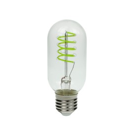 Prolite 4W LED T45 Funky Spiral Filament Lamp ES, Green