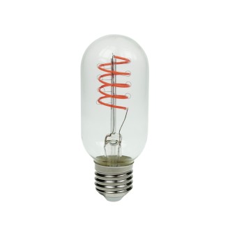Prolite 4W LED T45 Funky Spiral Filament Lamp ES, Red