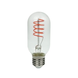 Prolite 4W LED T45 Funky Spiral Filament Lamp ES, Red