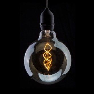 Prolite 4W Dimmable LED G125 Globe Smoked Spiral Filament Lamp 2200K ES