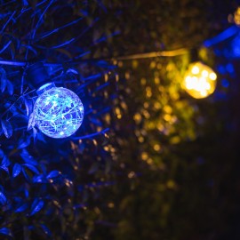 Prolite 1.7W LED G95 BC Poly Star Polycarbonate Lamp, Blue