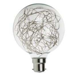 Prolite 1.7W LED G95 BC Poly Star Polycarbonate Lamp, Blue