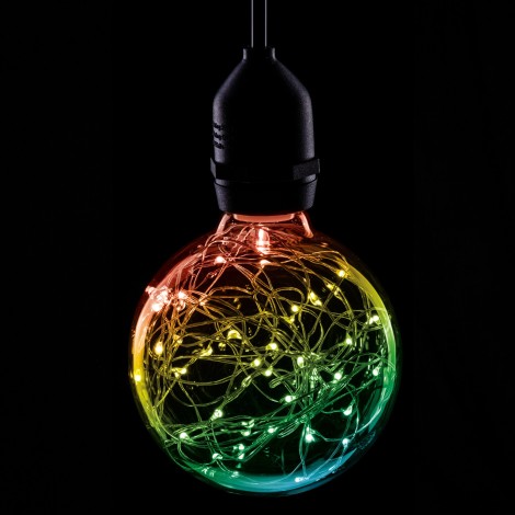 Prolite 1.7W LED G95 BC Poly Star Polycarbonate Lamp, RGB