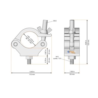 Global Truss Half Coupler (8121) 750Kg