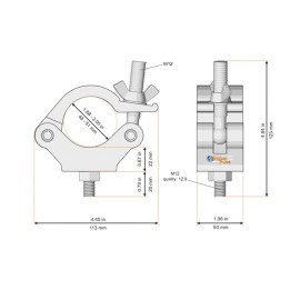 Global Truss Half Coupler (8121) 750Kg