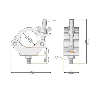 Global Truss Half Coupler (8121-B) 750Kg Black