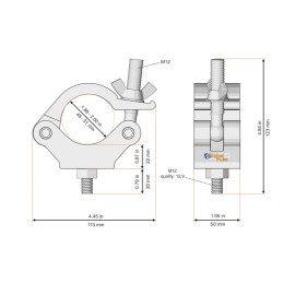 Global Truss Half Coupler (8121-B) 750Kg Black