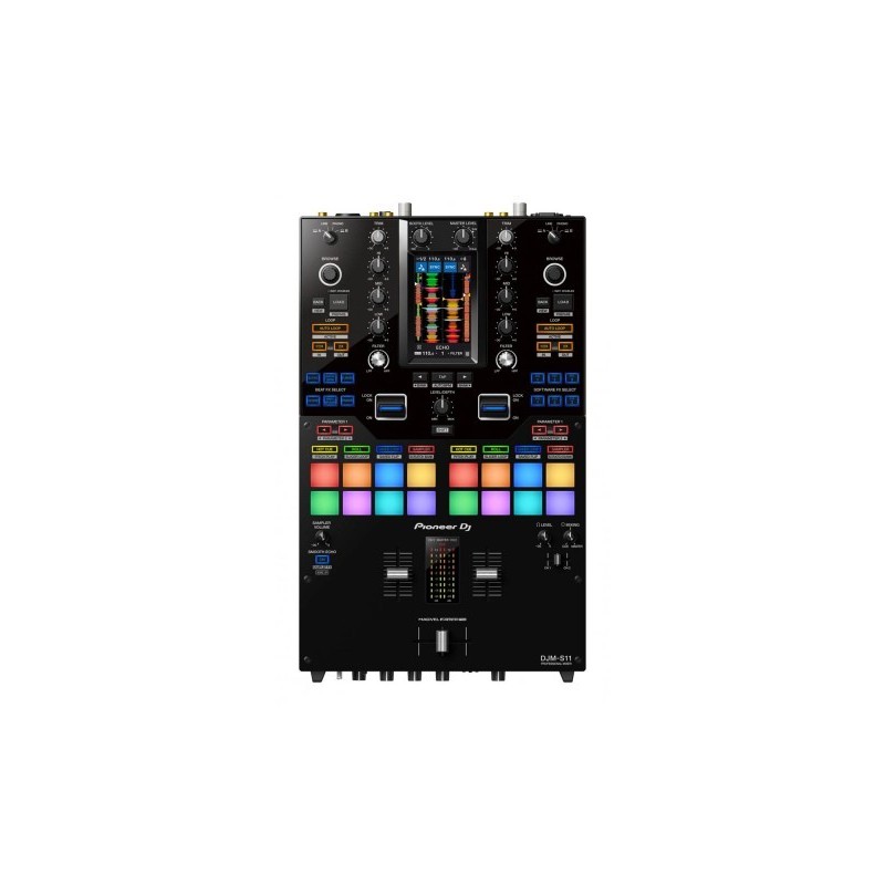 DJM-S11 2Ch Pro 4-Deck DJ Battle Mixer for rekordbox and Serato