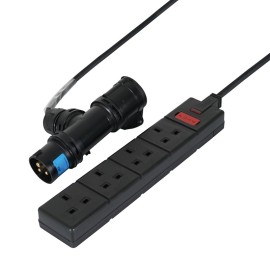 5m 16A T Connect to 4 Way 13A Socket Cable