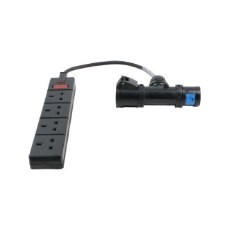 5m 16A T Connect to 4 Way 13A Socket Cable