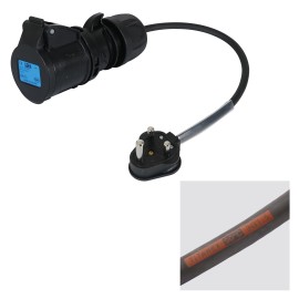 0.5m 1.5mm 15A Male - 16A Female Adaptor Cable