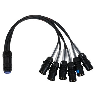 16A Male - Socapex 19-Pin Female 1.5mm Fan-In Cable